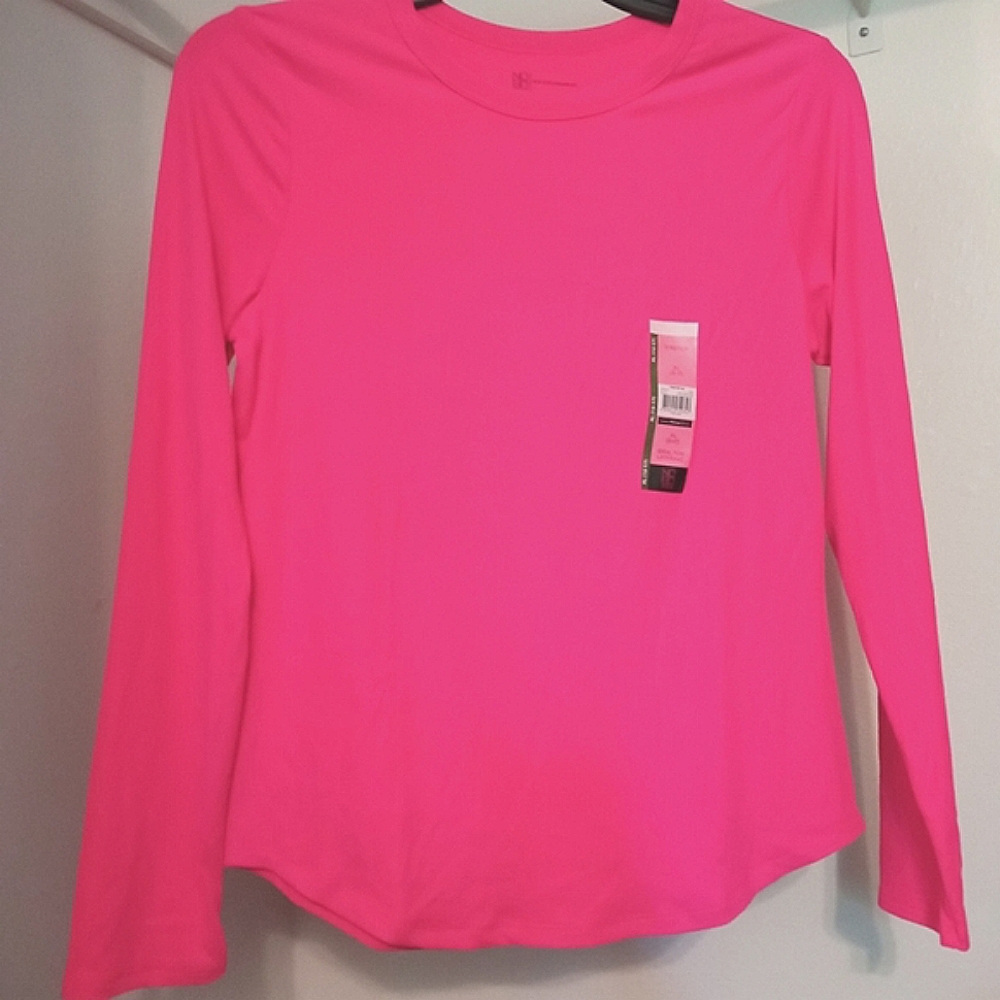 Time and Tru Pink Ribbed Long Sleeve